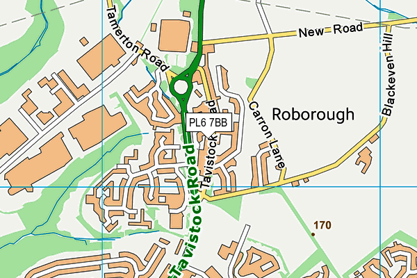 PL6 7BB map - OS VectorMap District (Ordnance Survey)