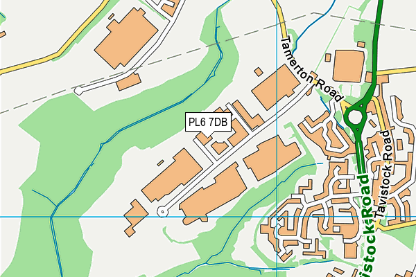 Belliver Way - Factory Pitches  map (PL6 7DB) - OS VectorMap District (Ordnance Survey)