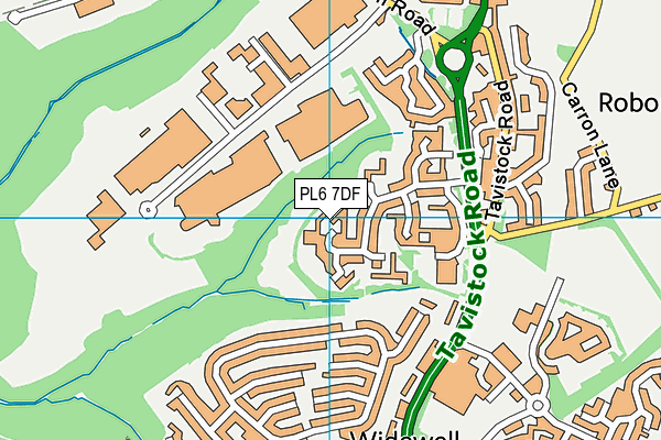 PL6 7DF map - OS VectorMap District (Ordnance Survey)
