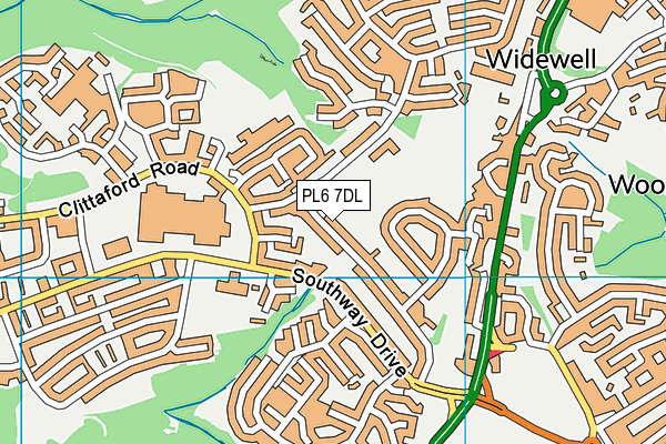 PL6 7DL map - OS VectorMap District (Ordnance Survey)