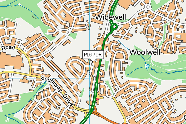 PL6 7DR map - OS VectorMap District (Ordnance Survey)