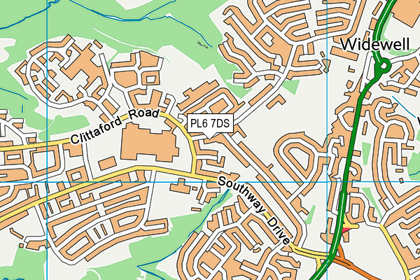 PL6 7DS map - OS VectorMap District (Ordnance Survey)