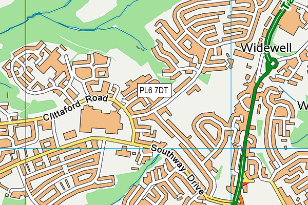 PL6 7DT map - OS VectorMap District (Ordnance Survey)