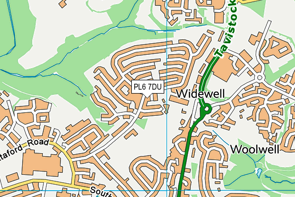 PL6 7DU map - OS VectorMap District (Ordnance Survey)