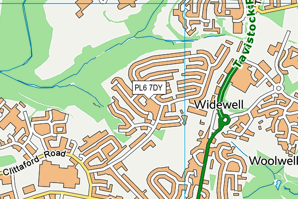 PL6 7DY map - OS VectorMap District (Ordnance Survey)