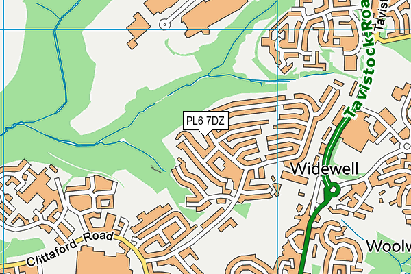 PL6 7DZ map - OS VectorMap District (Ordnance Survey)
