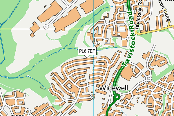 PL6 7EF map - OS VectorMap District (Ordnance Survey)