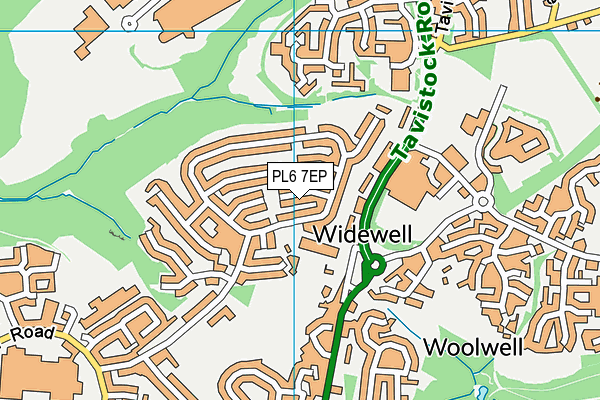 PL6 7EP map - OS VectorMap District (Ordnance Survey)