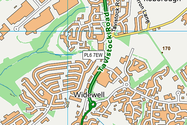 PL6 7EW map - OS VectorMap District (Ordnance Survey)