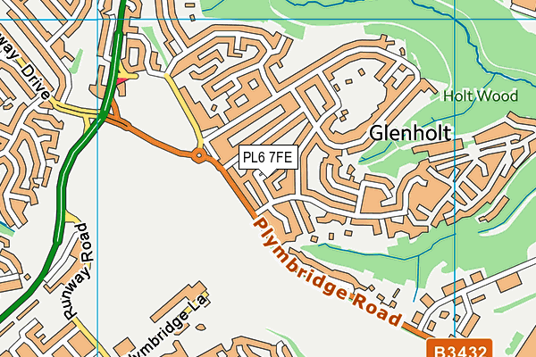 PL6 7FE map - OS VectorMap District (Ordnance Survey)