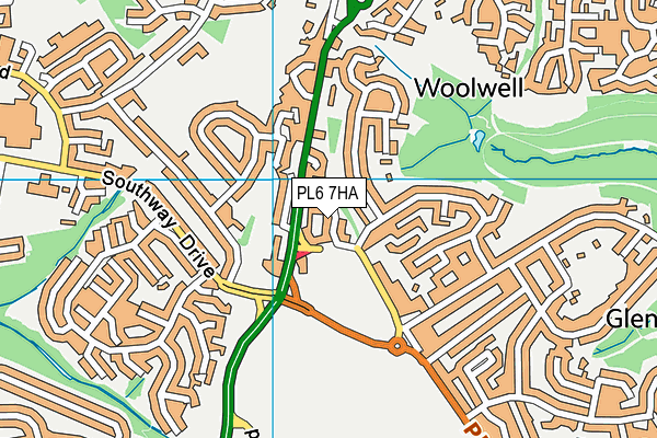 PL6 7HA map - OS VectorMap District (Ordnance Survey)