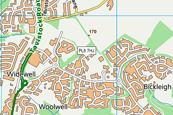 PL6 7HJ map - OS VectorMap District (Ordnance Survey)