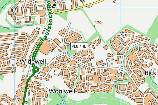 PL6 7HL map - OS VectorMap District (Ordnance Survey)