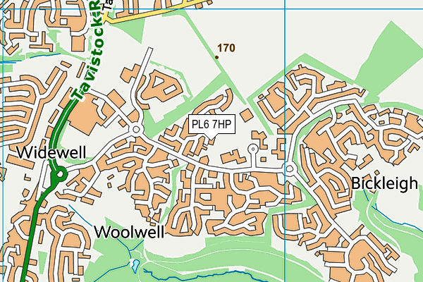 PL6 7HP map - OS VectorMap District (Ordnance Survey)