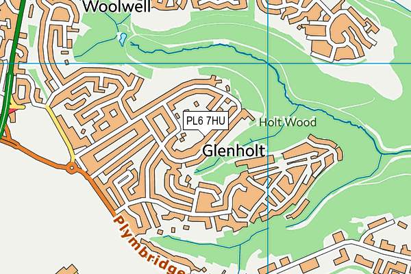 PL6 7HU map - OS VectorMap District (Ordnance Survey)