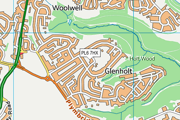 PL6 7HX map - OS VectorMap District (Ordnance Survey)