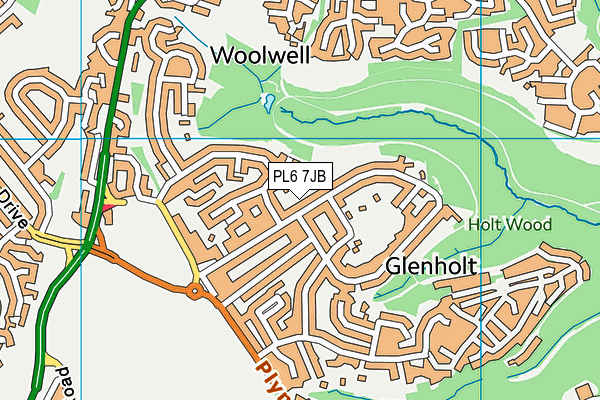 PL6 7JB map - OS VectorMap District (Ordnance Survey)