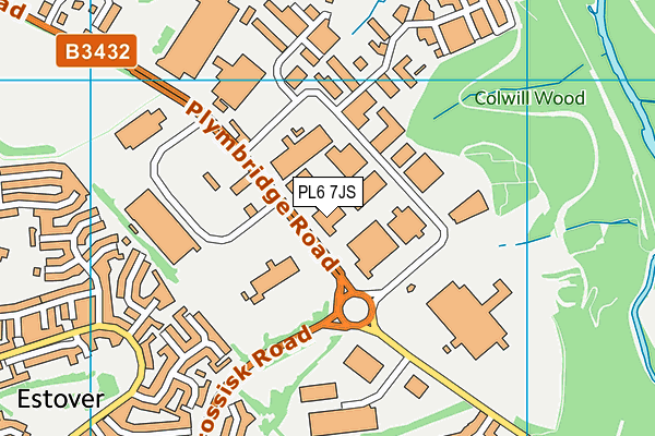 PL6 7JS map - OS VectorMap District (Ordnance Survey)