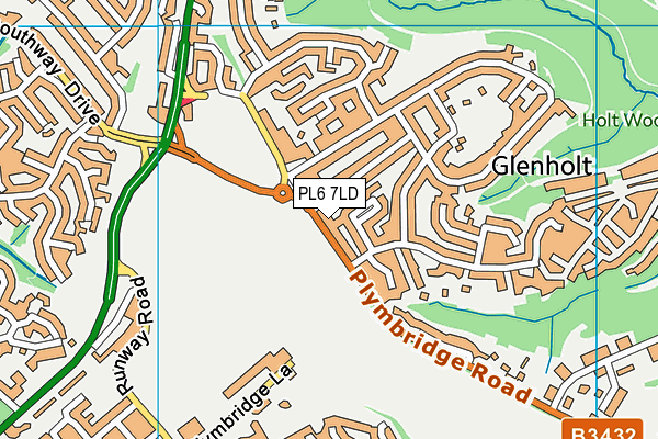 PL6 7LD map - OS VectorMap District (Ordnance Survey)