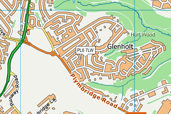 PL6 7LW map - OS VectorMap District (Ordnance Survey)