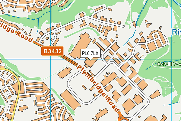 PL6 7LX map - OS VectorMap District (Ordnance Survey)