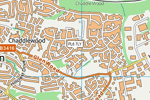 PL6 7LY map - OS VectorMap District (Ordnance Survey)