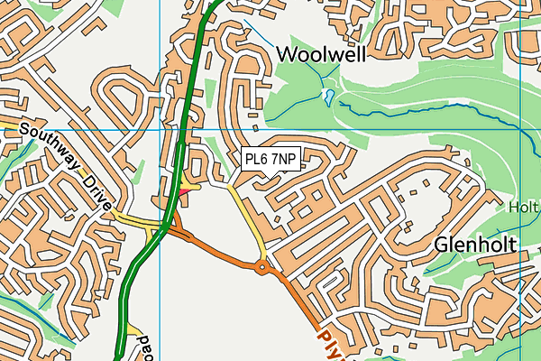 PL6 7NP map - OS VectorMap District (Ordnance Survey)