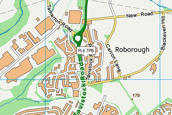 PL6 7PB map - OS VectorMap District (Ordnance Survey)