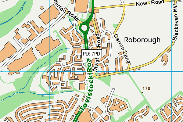 PL6 7PD map - OS VectorMap District (Ordnance Survey)