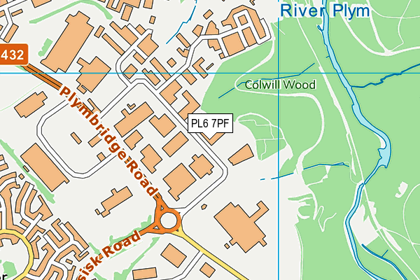 PL6 7PF map - OS VectorMap District (Ordnance Survey)