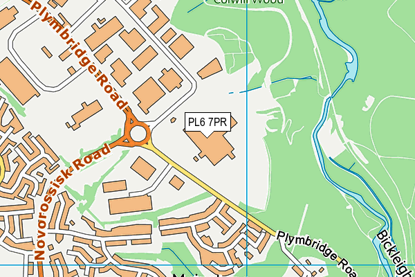PL6 7PR map - OS VectorMap District (Ordnance Survey)