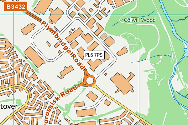 PL6 7PS map - OS VectorMap District (Ordnance Survey)