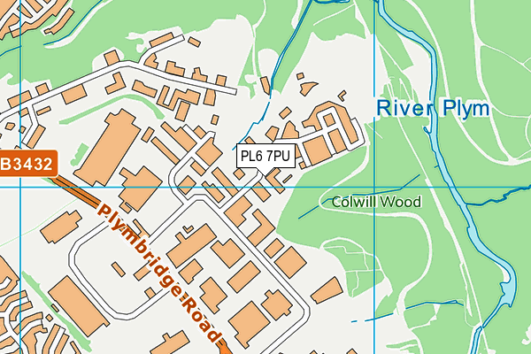 PL6 7PU map - OS VectorMap District (Ordnance Survey)