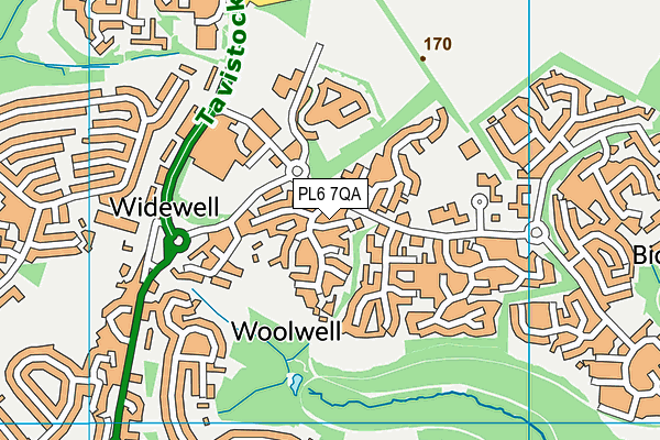 PL6 7QA map - OS VectorMap District (Ordnance Survey)