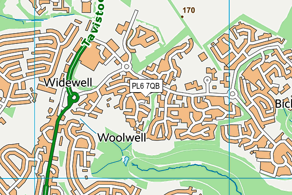 PL6 7QB map - OS VectorMap District (Ordnance Survey)
