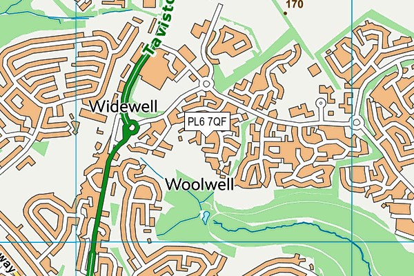 PL6 7QF map - OS VectorMap District (Ordnance Survey)