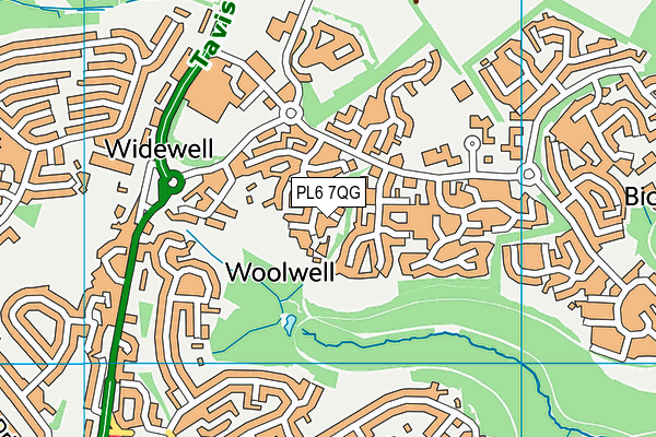 PL6 7QG map - OS VectorMap District (Ordnance Survey)