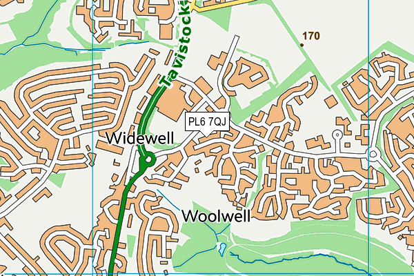 PL6 7QJ map - OS VectorMap District (Ordnance Survey)