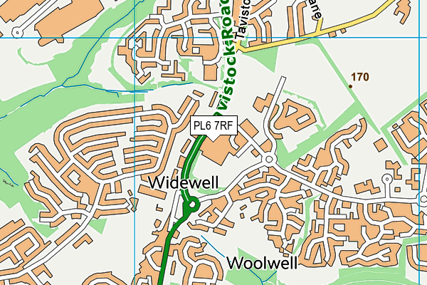 PL6 7RF map - OS VectorMap District (Ordnance Survey)