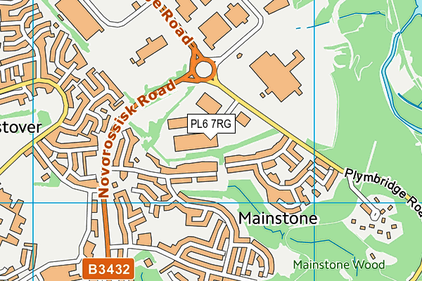 PL6 7RG map - OS VectorMap District (Ordnance Survey)