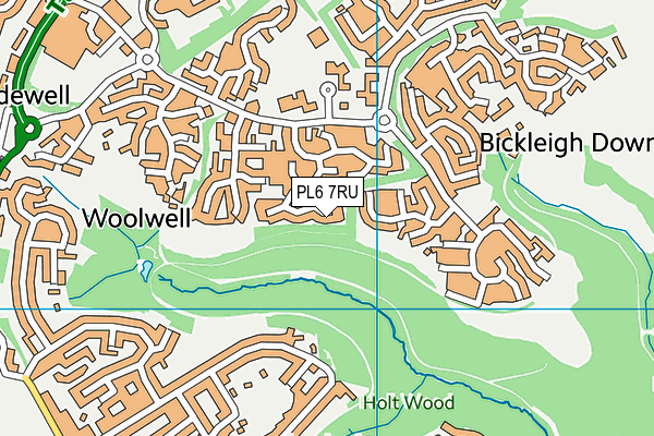 PL6 7RU map - OS VectorMap District (Ordnance Survey)