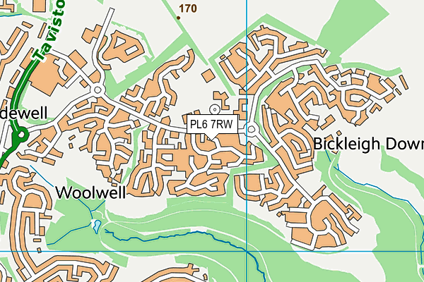 PL6 7RW map - OS VectorMap District (Ordnance Survey)
