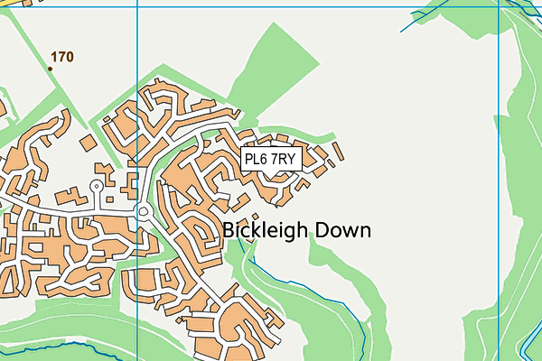 PL6 7RY map - OS VectorMap District (Ordnance Survey)