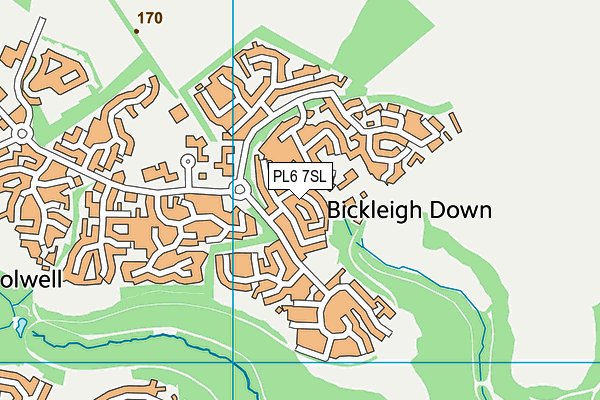 PL6 7SL map - OS VectorMap District (Ordnance Survey)