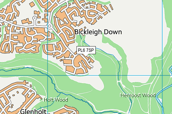 PL6 7SP map - OS VectorMap District (Ordnance Survey)