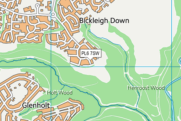 PL6 7SW map - OS VectorMap District (Ordnance Survey)