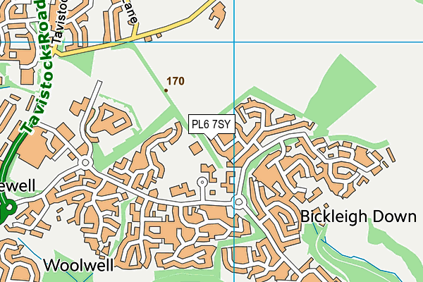 PL6 7SY map - OS VectorMap District (Ordnance Survey)