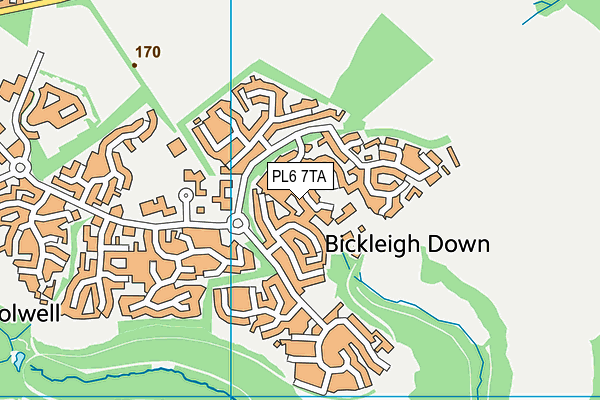 PL6 7TA map - OS VectorMap District (Ordnance Survey)