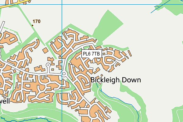 PL6 7TB map - OS VectorMap District (Ordnance Survey)