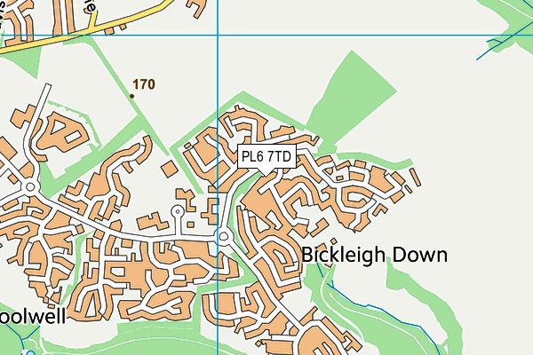 PL6 7TD map - OS VectorMap District (Ordnance Survey)
